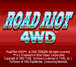 Road Riot 4WD screenshot 4 for Super Nintendo